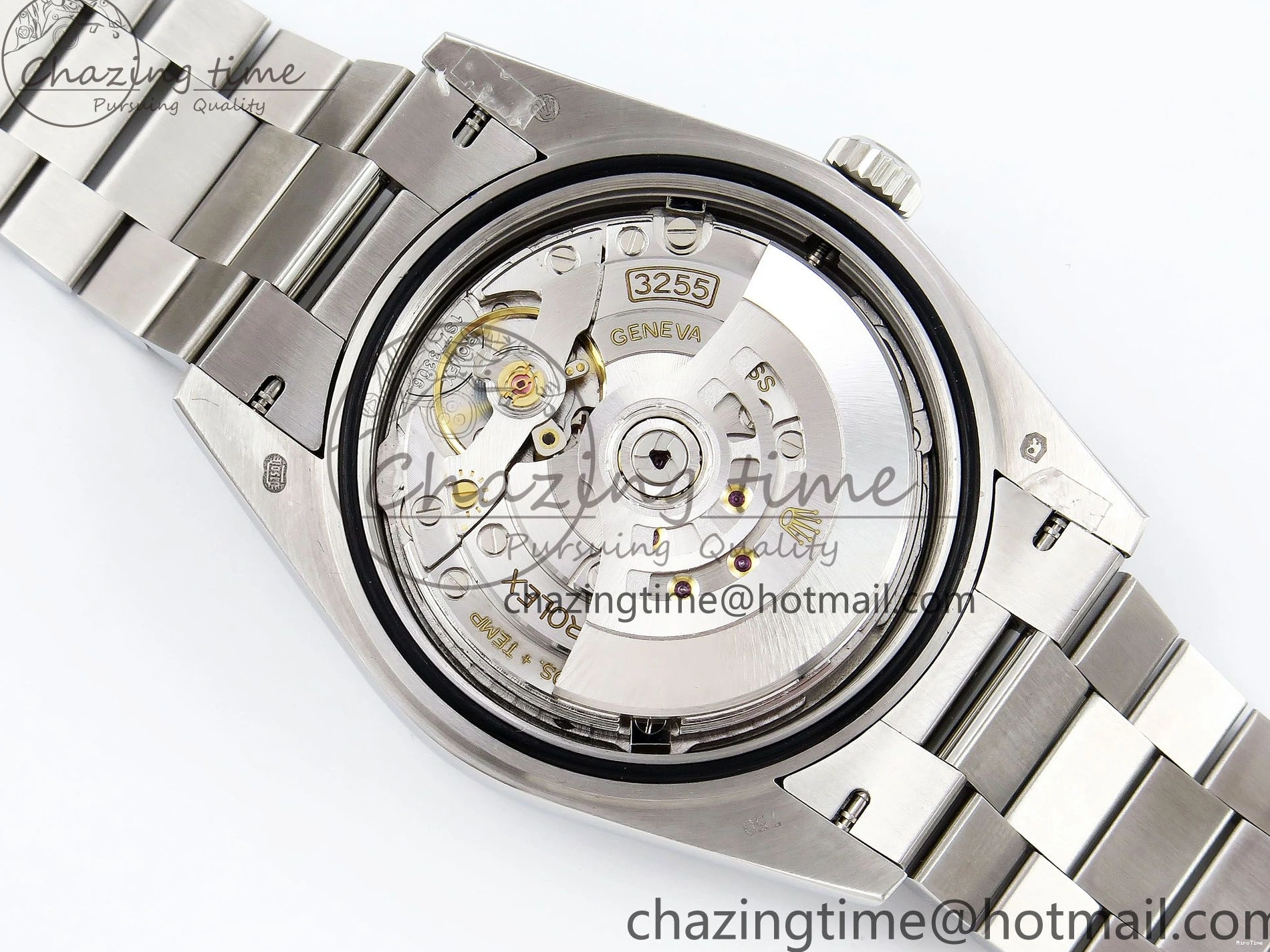 MiroTime 0108 DayDate 40 SS JDF 904L Steel White Roman Dial on President Bracelet VR3255 V3 (Gain Weight) Resilient 1424